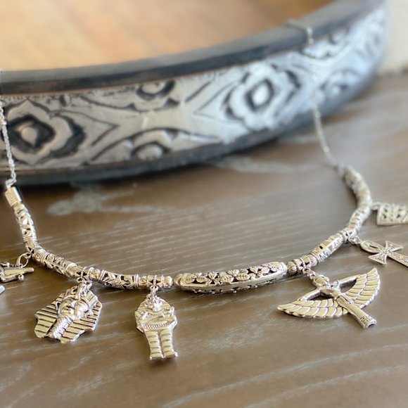 Pharaonic Silver Necklace - Picture 6 of 7